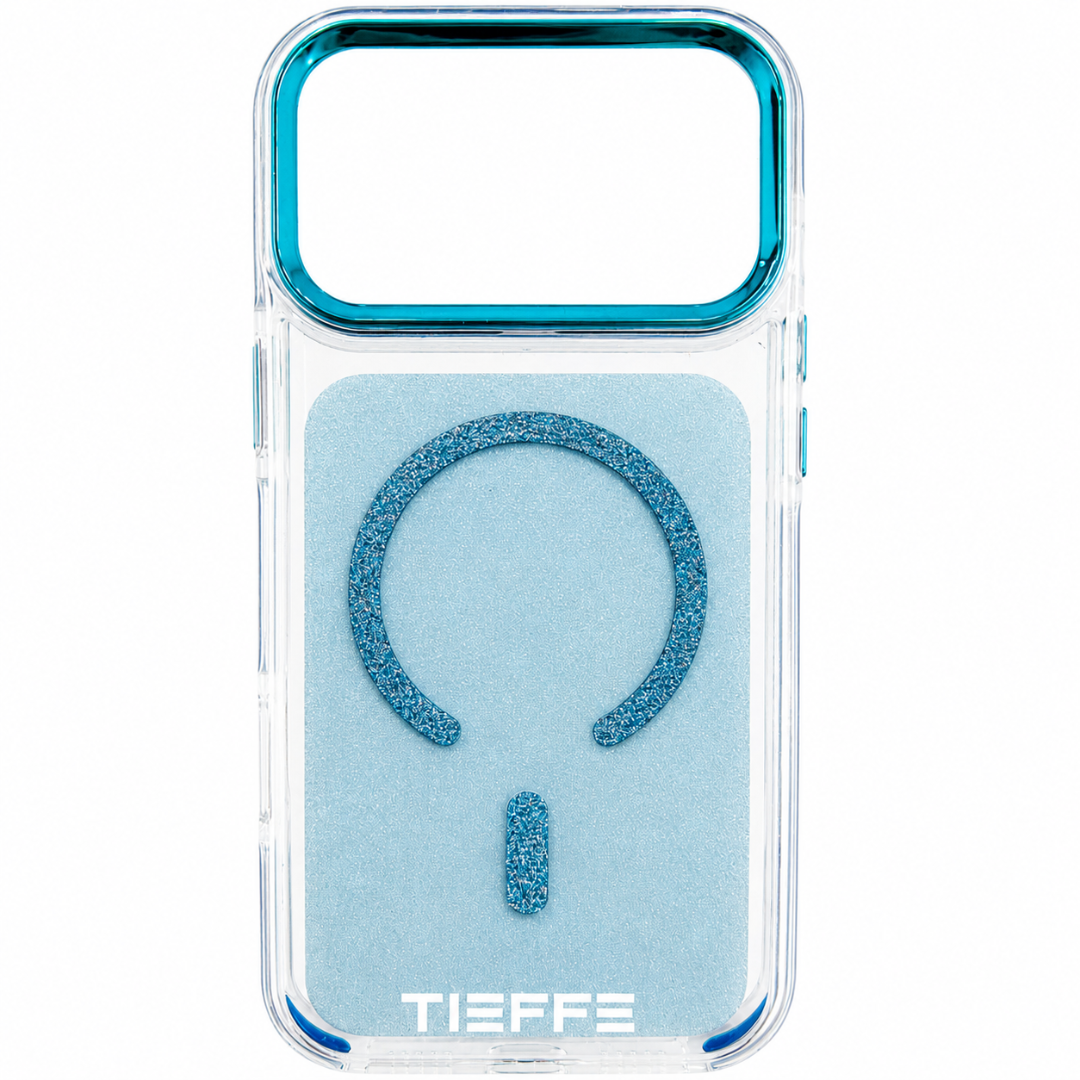 Cover MagSafe Glitter Azzurro Ghiaccio